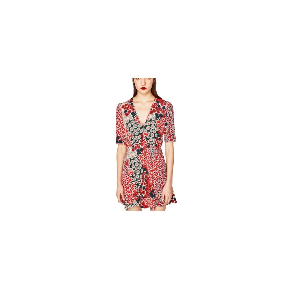 Zara Red Floral Mini Dress